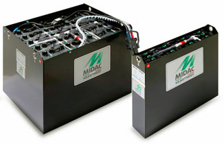 Кислотные аккумуляторы для погрузчиков ричтраков Midac